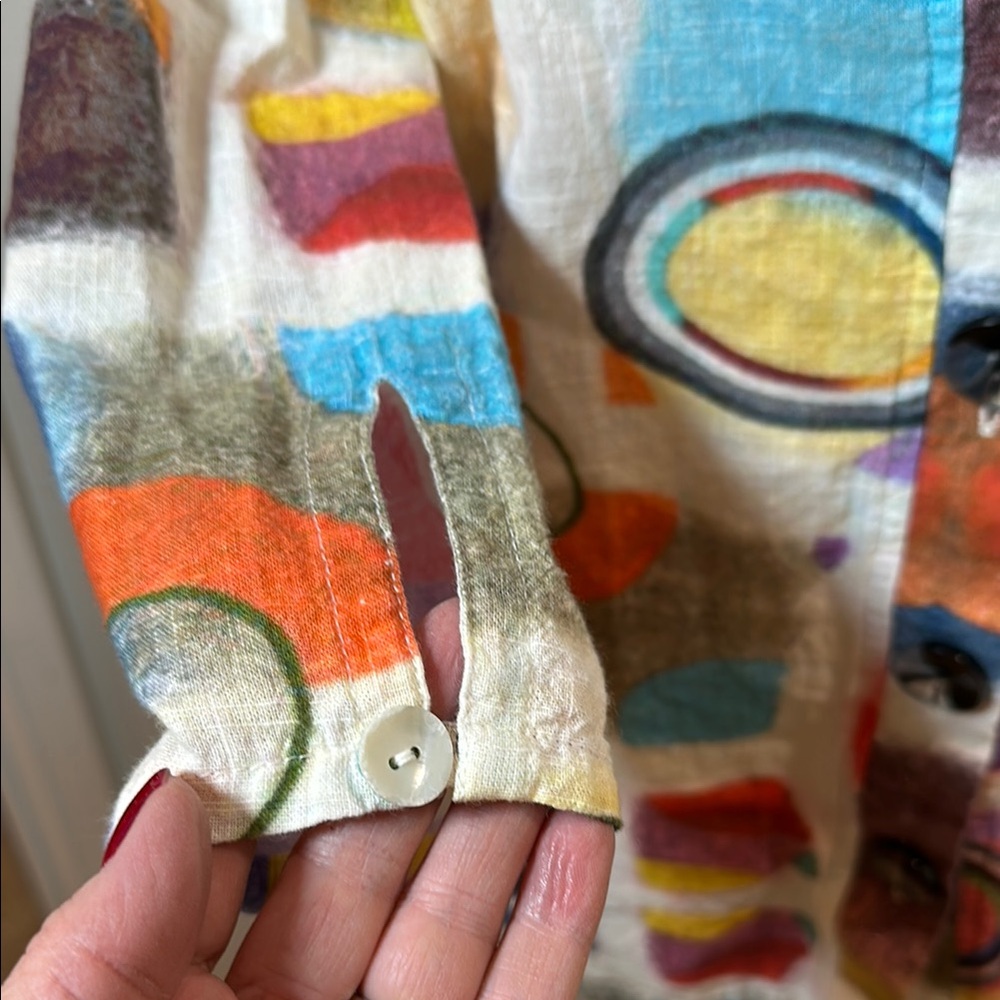 Colorful Abstract Button-Up Shirt - Picture 5 of 7